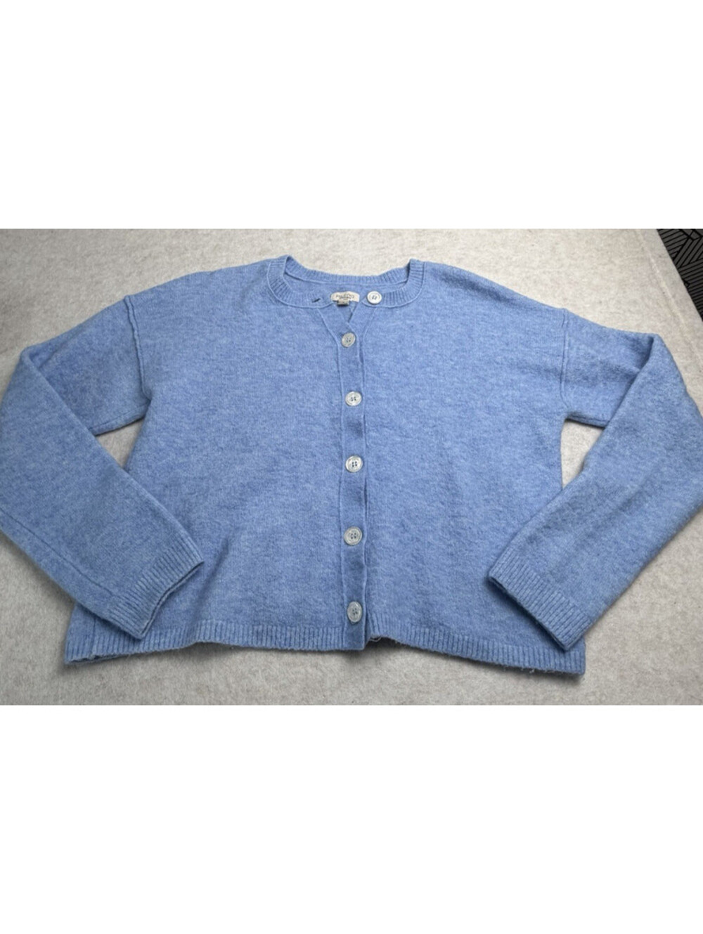 Anthropologie Pilcro Womens M Light Blue Wool Blend Cardigan Sweater Preppy